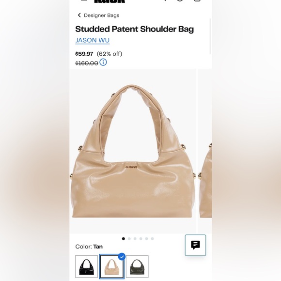 Jason Wu Studded Patent Shoulder Bag - Picture 3 of 16